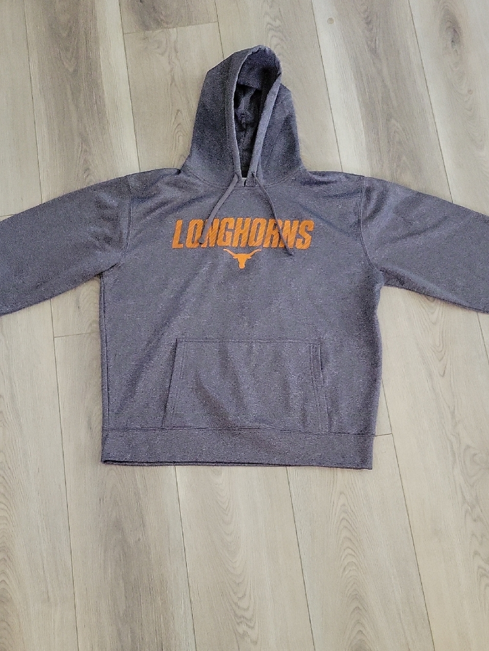 Longhorns Gray Hoodie with Orange Logo - Unbranded